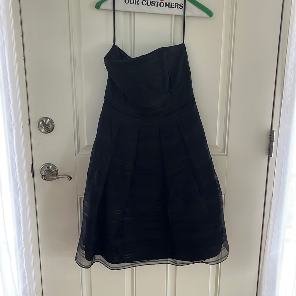 White House Black Market strapless black dress